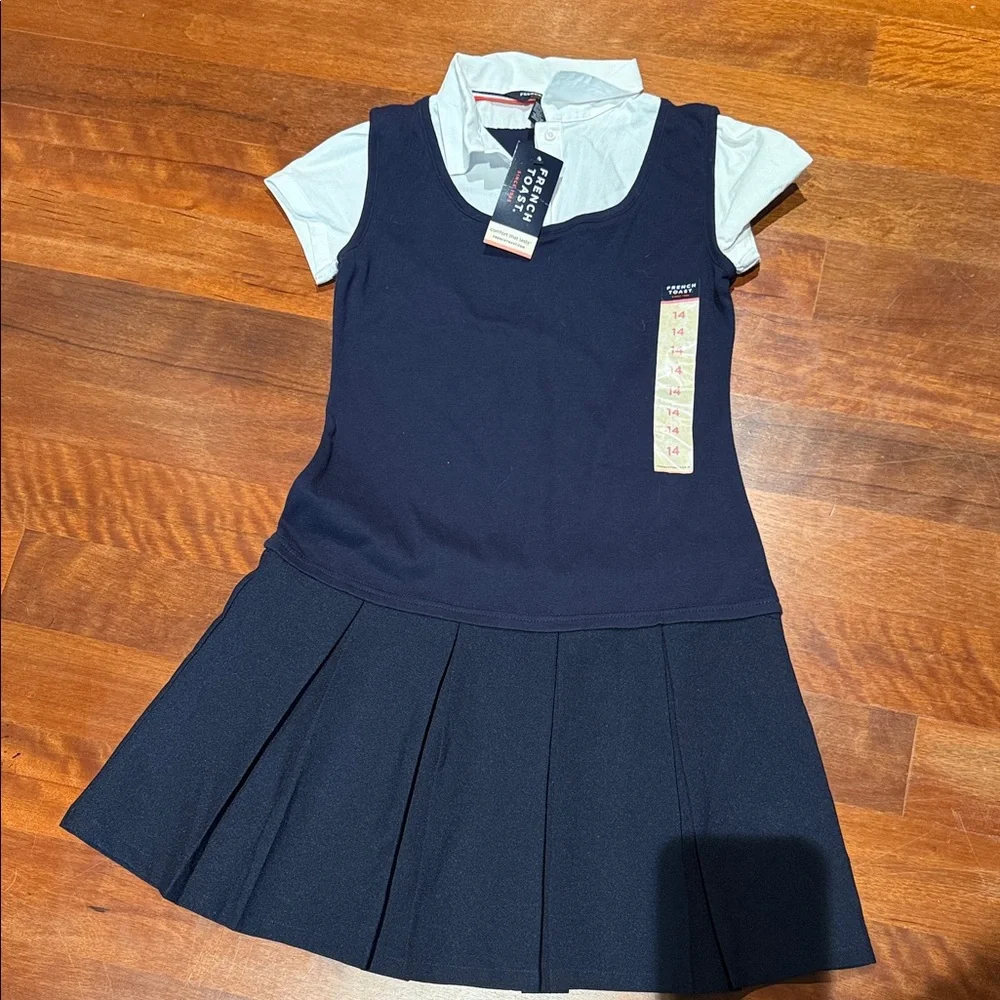 French Toast Dark Blue A-Line Dress School Uniform